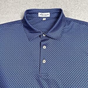 Peter Millar Polo Shirt Men M All Over Print Summer Comfort Golf AOP Performance